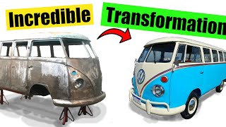 Finding and Restoring a VW Bus in Brazil in 11 Minutes!! (Paint and Assembly)