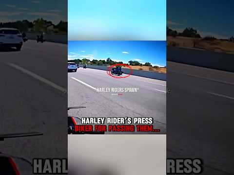 Harley Rider’s PRESS BIKER for passing them‼️🤯