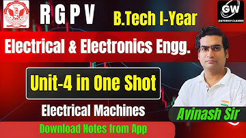 RGPV SEM-2 I BEE Electrical & Electronics Engg. I UNIT-4  ONE SHOT I Gateway Classes