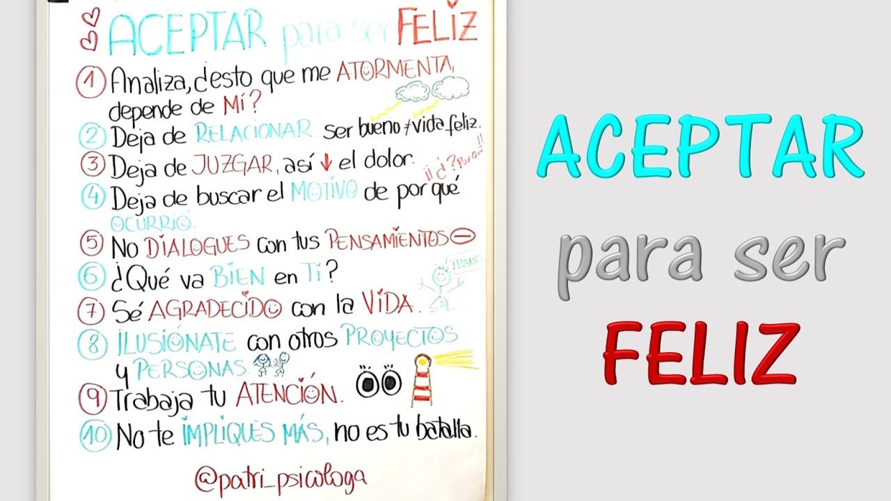 Aceptar para ser feliz - YouTube