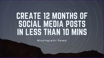 MissingLettr review & demo - Create 12 months of social media posts in less than 10 mins