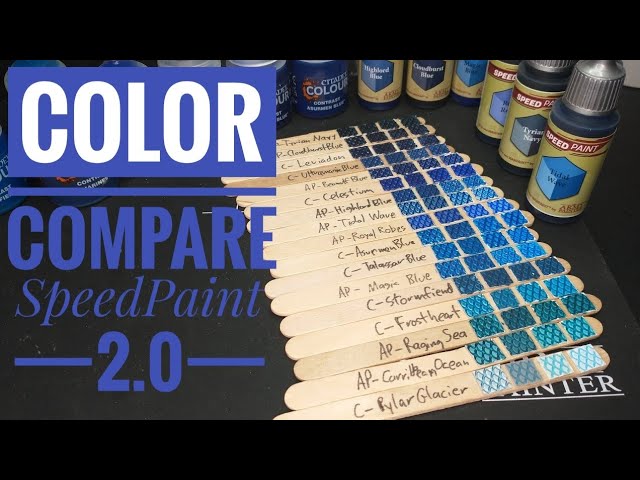 Color Compare: Blue SpeedPaint 2.0 and Contrast Colors from The