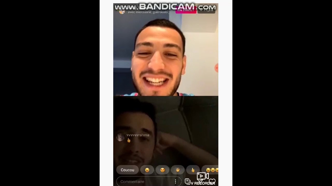 جديد لايف رامي بنسبعيني مع مروان قروابي Live Ramy Bensebaini avec Merouane Guerouabi