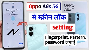 Oppo A6x 5G screen lock setting | Oppo A6x 5G fingerprint lock setting |  oppo a6x 5g settings