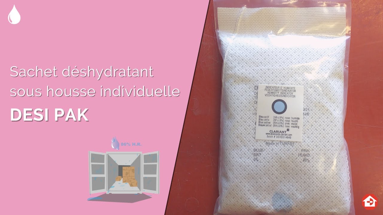 Sachet déshydratant et indicateur d'humidité