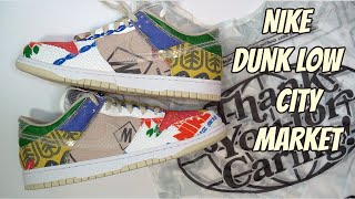 NIKE DUNK LOW CITY MARKET REVIEW & ON FEET + RESELL PREDICTIONS