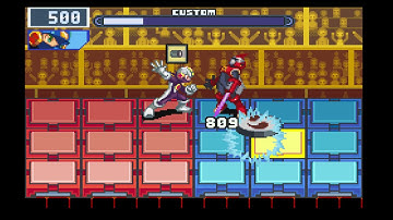 Megaman Battle network 4 blue moon vs Protoman