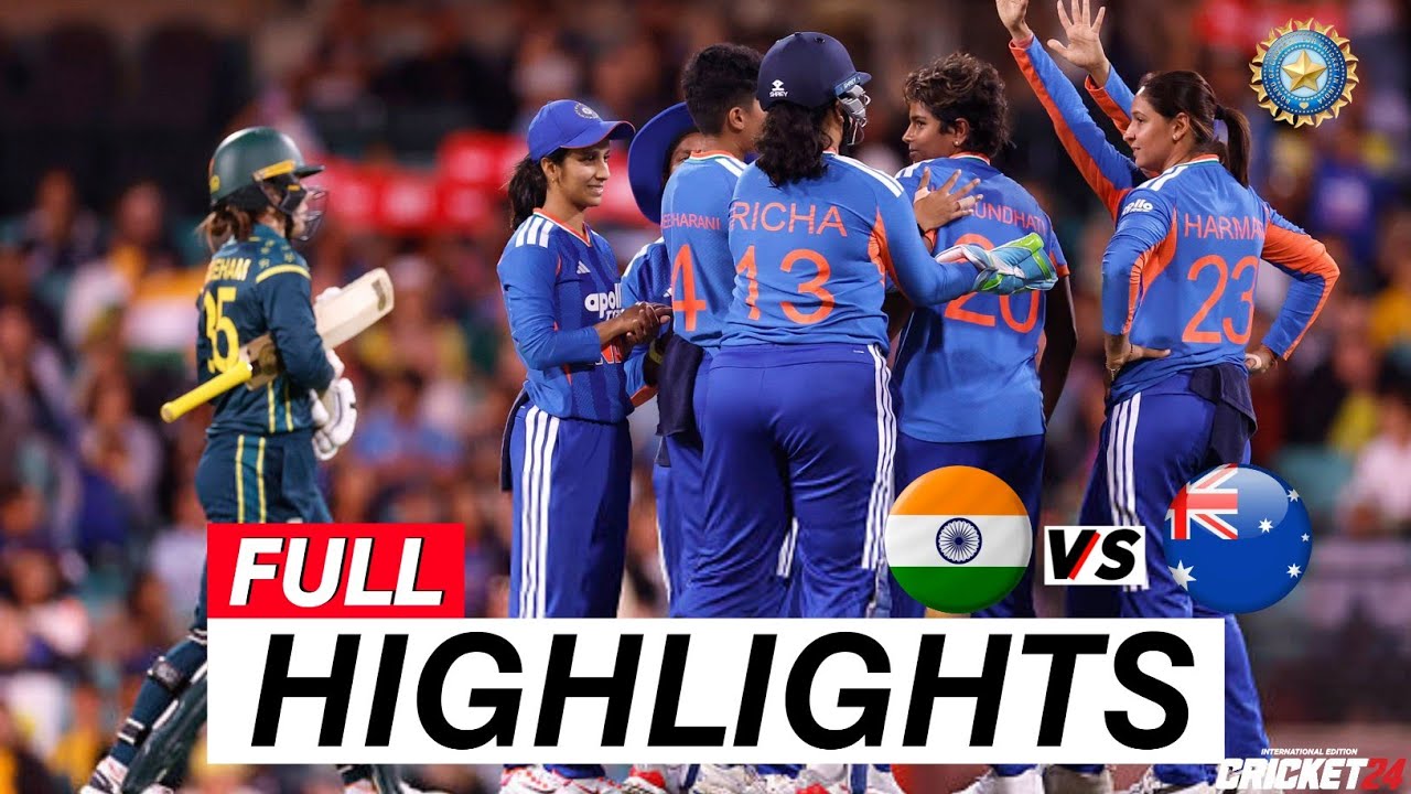 Обзор матча Индия — Австралия (женщины), 2-й матч T20, 2026 | INDW vs AUSW 2nd T20 Highlights 2026