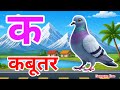 क से कबूतर, अ से आम a se anaar k sekabutar |Hindi varnmala |ABCD क सेकबूतर अ से अनार,for kids💥