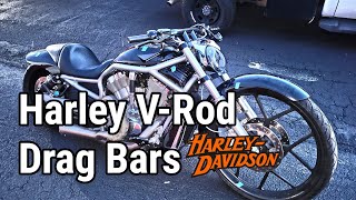 Drag Bars for my Harley Davidson V-Rod delivered... Quick Test Fit!