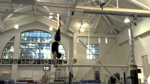 Hollow Back to Handstand on Parallel Bars