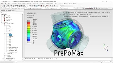 5MW wind turbine hub FEM simulation quick run in PrePoMax