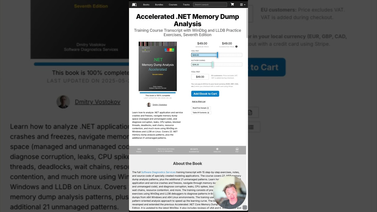 New 📚 Release! Accelerated .NET Memory Dump Analysis by Dmitry Vostokov #books #programming