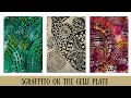 Sgraffito on the gelli plate easy quick printmaking effects