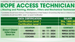 Rope Access Technician//Blasting and painting.Welderd job