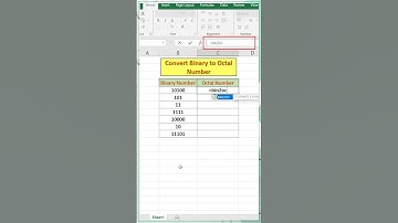 Day 32/100 | Convert Binary to Octal Number | Excel Function | #shorts #youtubeshorts #excel