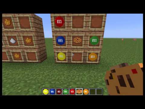 Моды для Minecraft #1. О БОЖЕ КОНФЕТЫ M&M!!! ОМНОМНОМ!!!