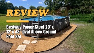 Bestway Power Steel 20' x 12' x 48" Oval Metal Frame Above Ground Outdoor Swimming Pool Review 2025