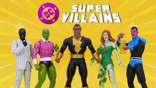 McFarlane DC Multiverse Brainiac, Poison Ivy, Black Mask, Black Adam, and Sinestro
