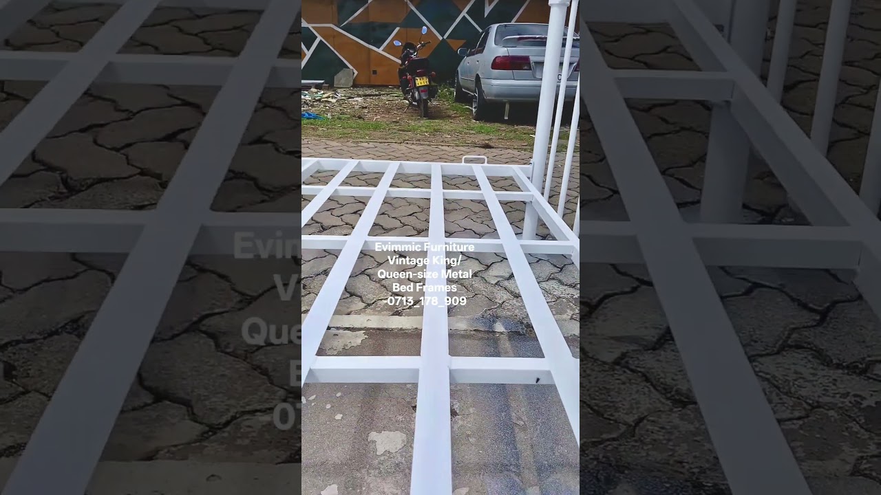 Industrial Metal Bed Frame 5 by 6 Foot