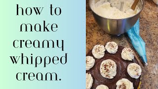 How to make creamy whipped topping