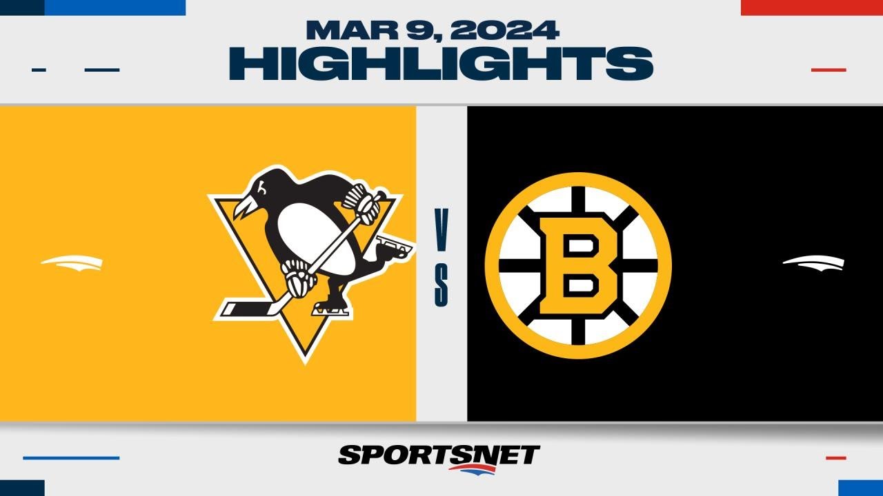 NHL Highlights  Penguins vs Bruins   March 9 2024