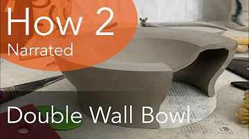 How To Throw a Double Wall Bowl, Narrated Pottery Throwing / Clay Trimming Tutorial