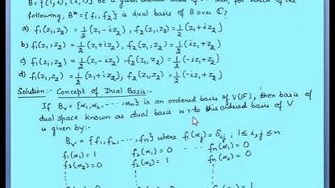 GATE 2012 (LINEAR ALGEBRA) (PART 6)|| CONCEPT OF DUAL BASIS