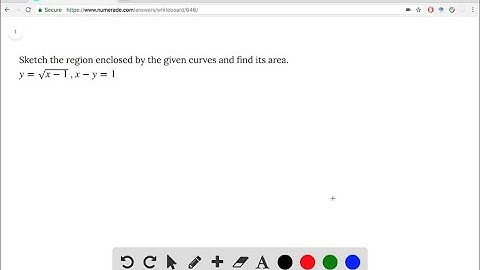 Sketch the region enclosed by the given curves and find its area. y = √(x - 1) , x - y = 1