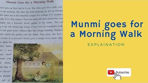 Munmi Goes For A Morning Walk|Class 3| Explanation