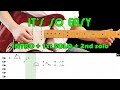 IT'S SO EASY - Guitar lesson - intro 1st solo 2nd solo - Linda Ronstadt - fast & slow