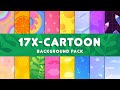 Kids Cartoon Pack & Happy Colorful Background