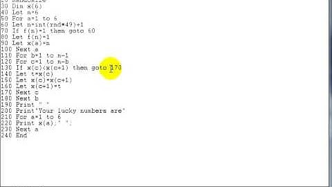 BASIC Programming Lesson 19 - Improved Lottery Numbers Generator