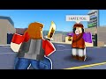 beating up a PURPLE TEAM PLAYER in ARSENAL... yup pwned (Arsenal Roblox)