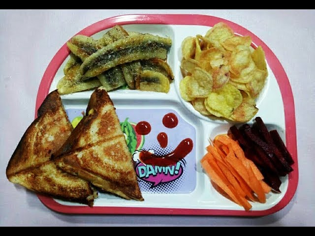 Kids Special Cheese Sandwich Platter | Easy Breakfast And Lunch Idea For Kids Tiffin Box | Plates Of Love
