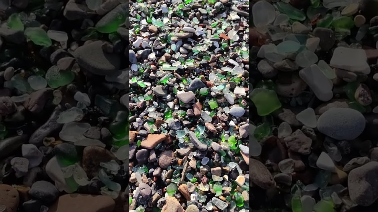 Walking across Glass Beach #seaglass #seaglasshunting #beachcombing