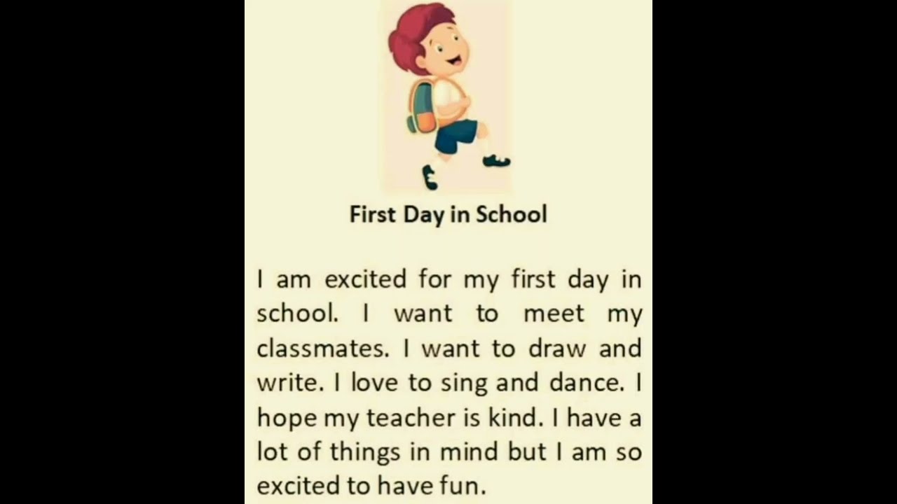 Essay First Day In School