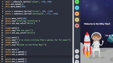 Animation From Python Language Programming. Codesters Tutorial.  #codesters