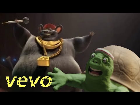 Biggie Cheese singing Mr. Boombastic but every boom is replaced with a  part of the bee movie trailer where every bee is replaced with the  fanfare from Shrek 2 but every time