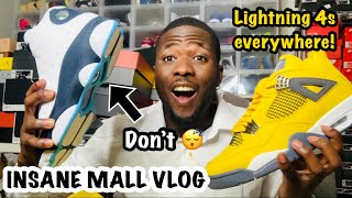 JORDAN 13 OBSIDIANS ARE SLEEPERS SURPRISE RESTOCK IN LIGHTNING 4s INSANE MALL VLOG