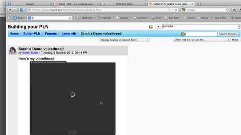 How to Embed a Voicethread in Moodle forum