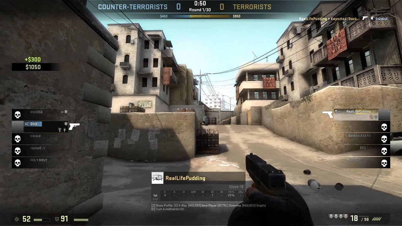 CS:GO - pistol round ace, yay