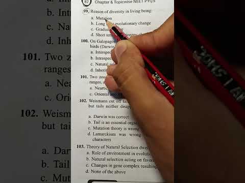 NEET Pyq EVOLUTION Neet Study Biology Shortvideo 