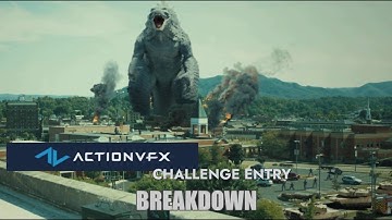 Godzilla Breakdown CGI Action VFX - Made in Blender & After Effects