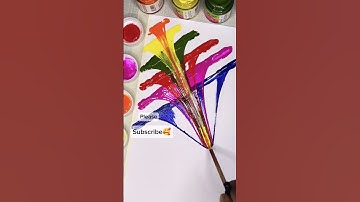 Easy and beautiful thread painting😱😍🎨 string pull art|| How to paint using thread #shorts