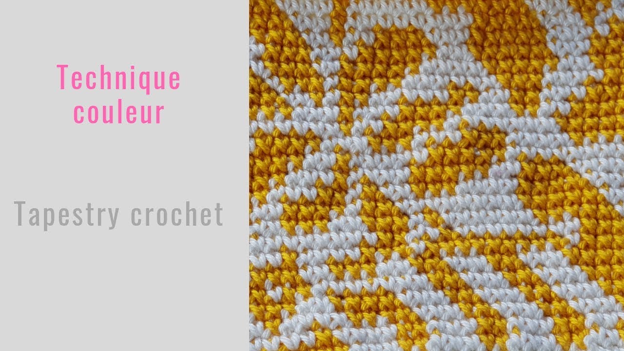 Tapestry crochet : changer de couleurs, tenir 2 fils sur une seule main