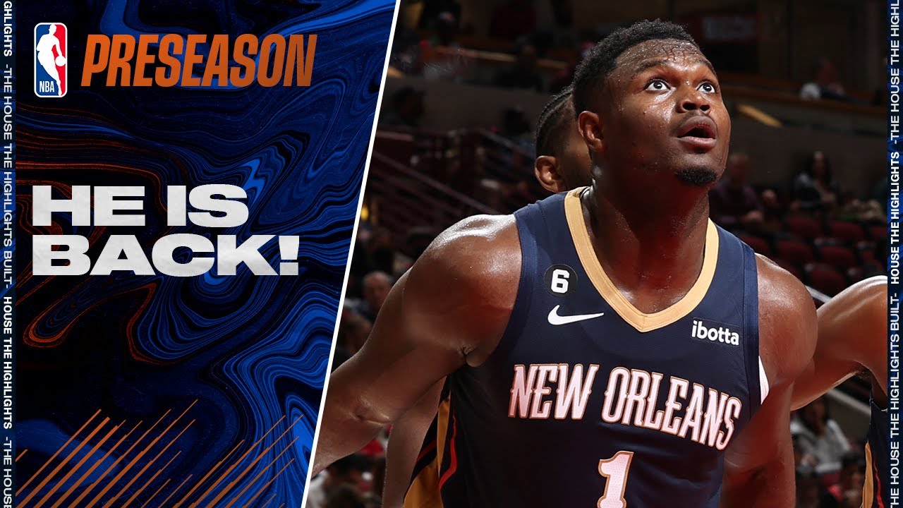 Zion Williamson FIRST game in days 🔥 NBA Preseason - YouTube