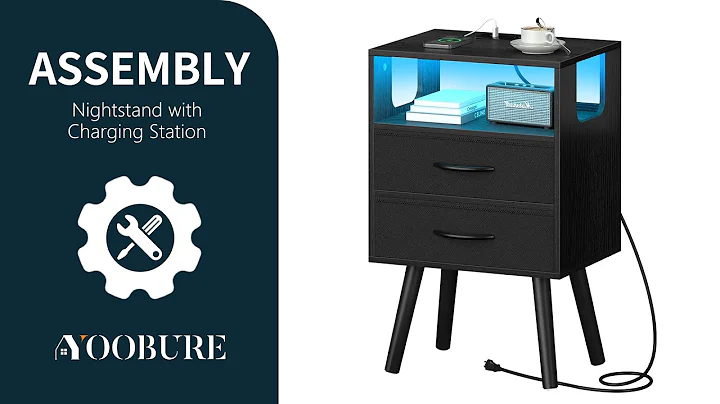 🛠️Yoobure LED Night Stand with Charger Station Assembly Video 🛠️