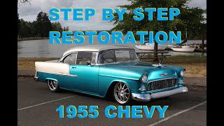 Step by step restoration of ProTouring 1955 Belair with Art Morrison chassis by MetalWorks Classics.