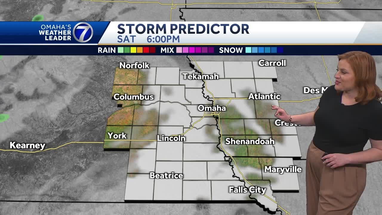 Spotty showers possible Friday afternoon for Omaha area - YouTube